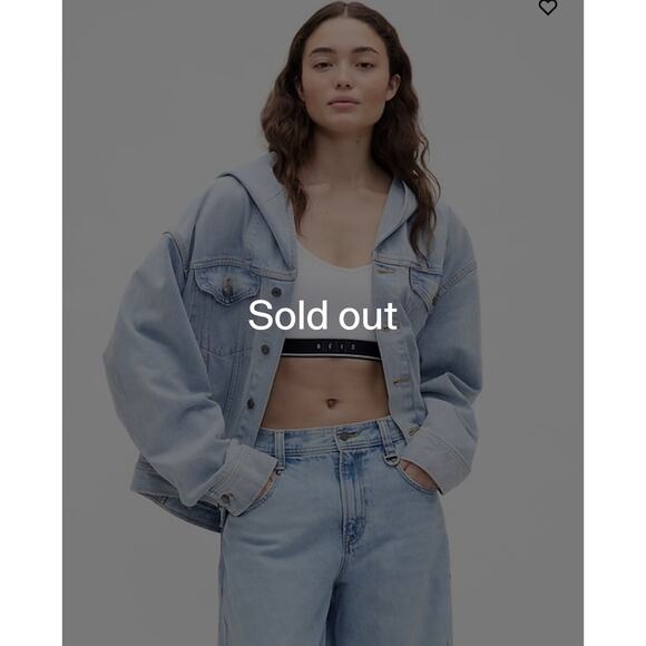 NWT BÉIS Beis x Gap Oversized Denim Jean Cocoon Jacket Coat - Picture 2 of 8